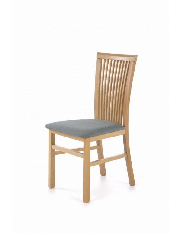 Chair "Angelo" walnut light, dark upholstery