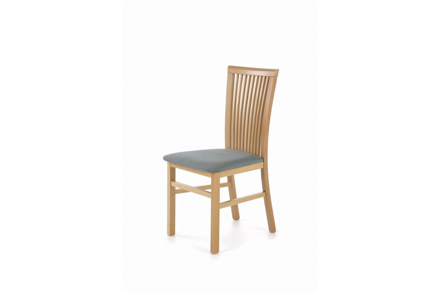 Chair "Angelo" walnut light, dark upholstery