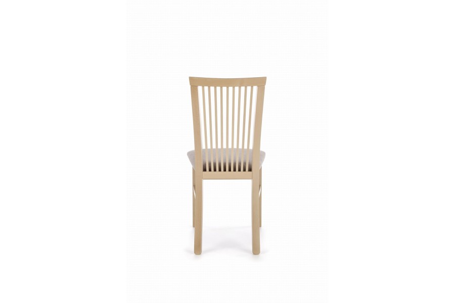 Chair "Angelo" walnut light, gray upholstery