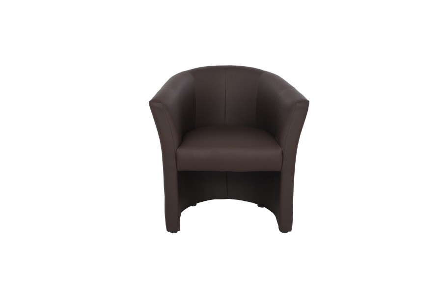 Одинарне м'яке крісло «Фотель ТМ-1 Signal» посилене 750х670х760 екошкіра коричневе