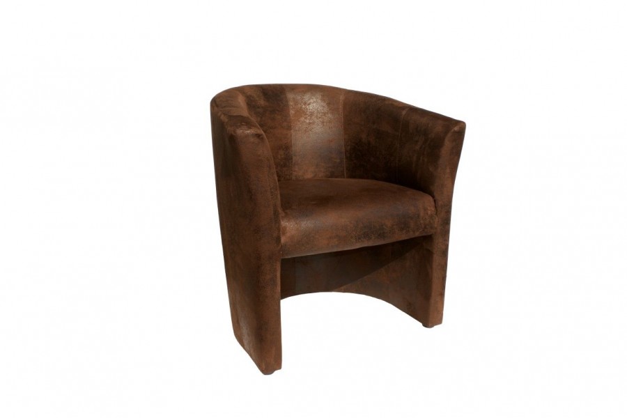 Single chair "Fotel ТМ-1 Signal" eco-suede brown