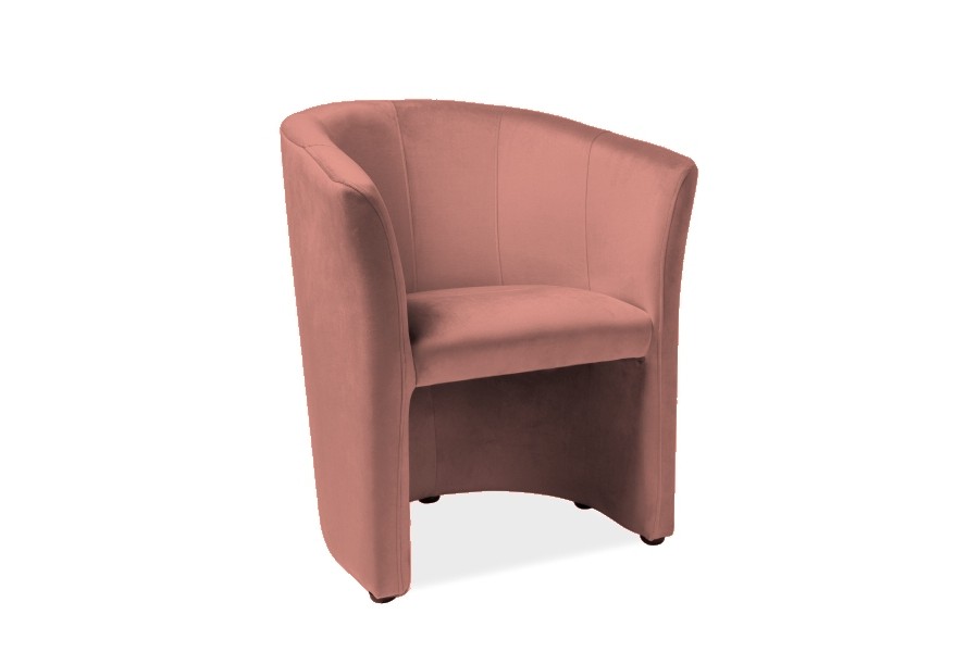 Single chair "Fotel ТМ-1 Signal" rose velvet 