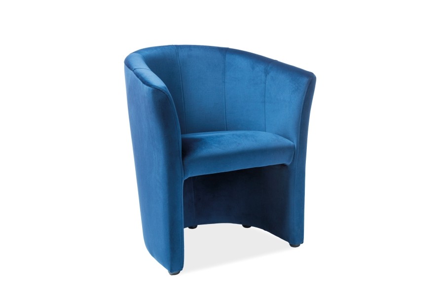 Single chair "Fotel ТМ-1 Signal" blue velvet 