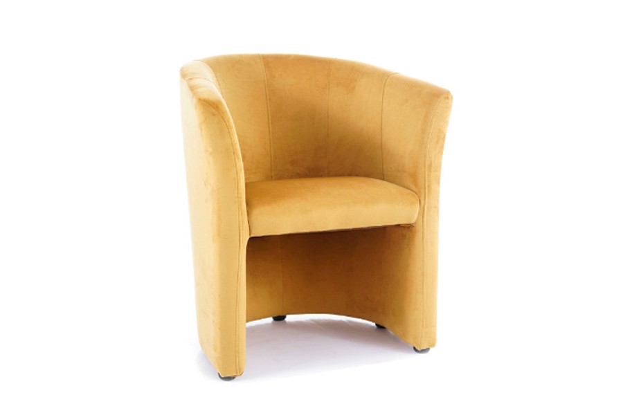 Single chair "Fotel ТМ-1 Signal" yellow velvet 
