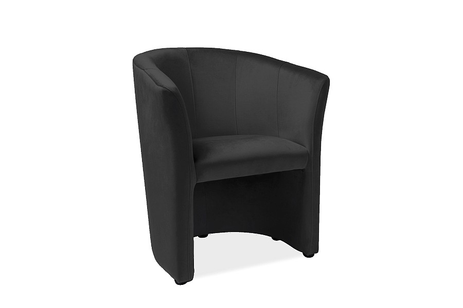 Single chair "Fotel ТМ-1 Signal" black velvet