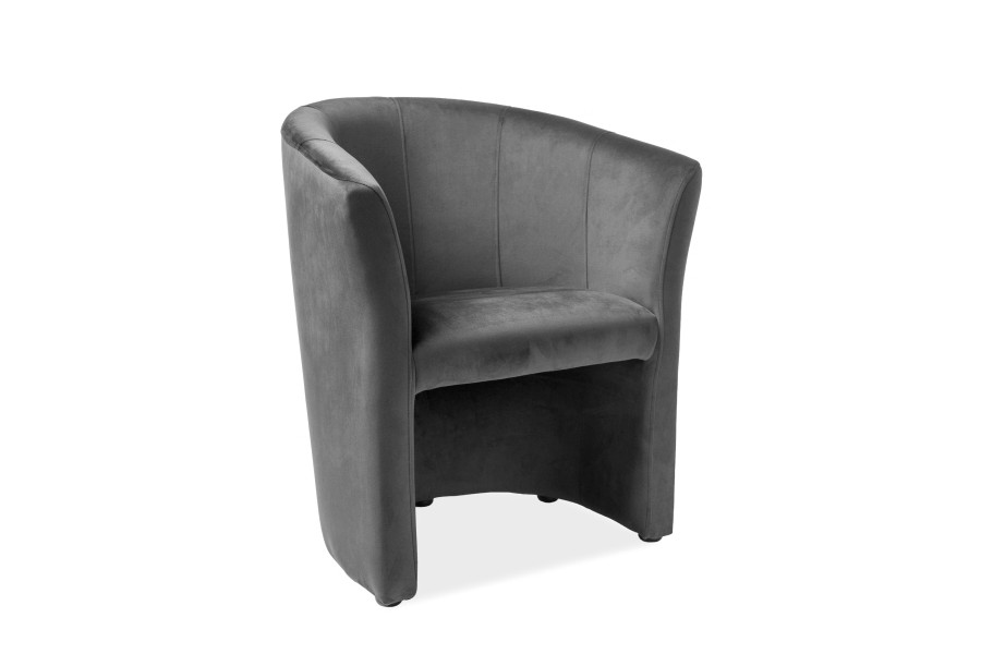Single chair "Fotel ТМ-1 Signal" gray velvet