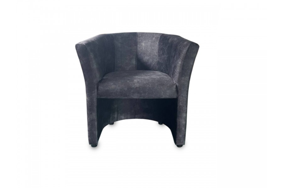 Одинарне м'яке крісло  «Фотель-1» посилене 750х670х760 рамада велюр темно-сірий
