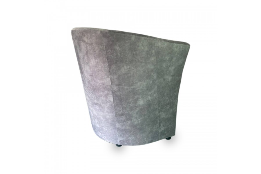 Одинарне м'яке крісло  «Фотель-1» посилене 750х670х760 рамада велюр сірий