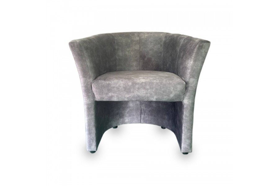 Одинарне м'яке крісло  «Фотель-1» посилене 750х670х760 рамада велюр сірий