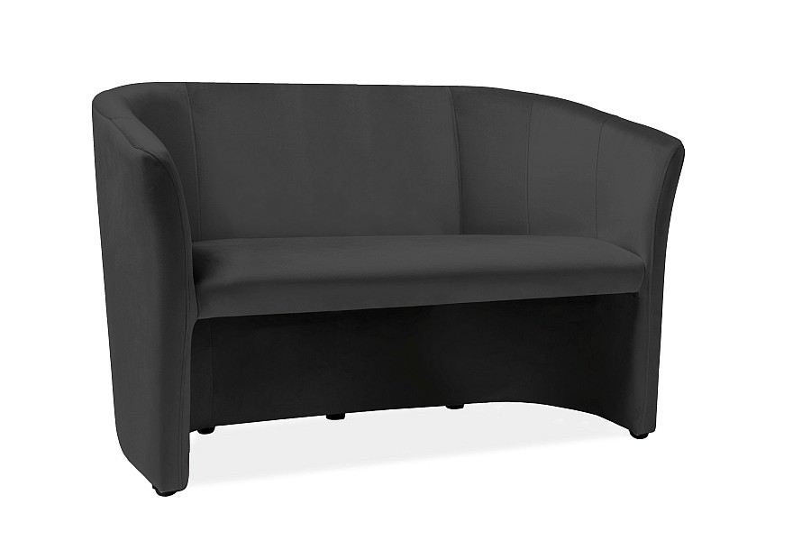 Double armchair "Fotel TM-2 Signal" black velvet