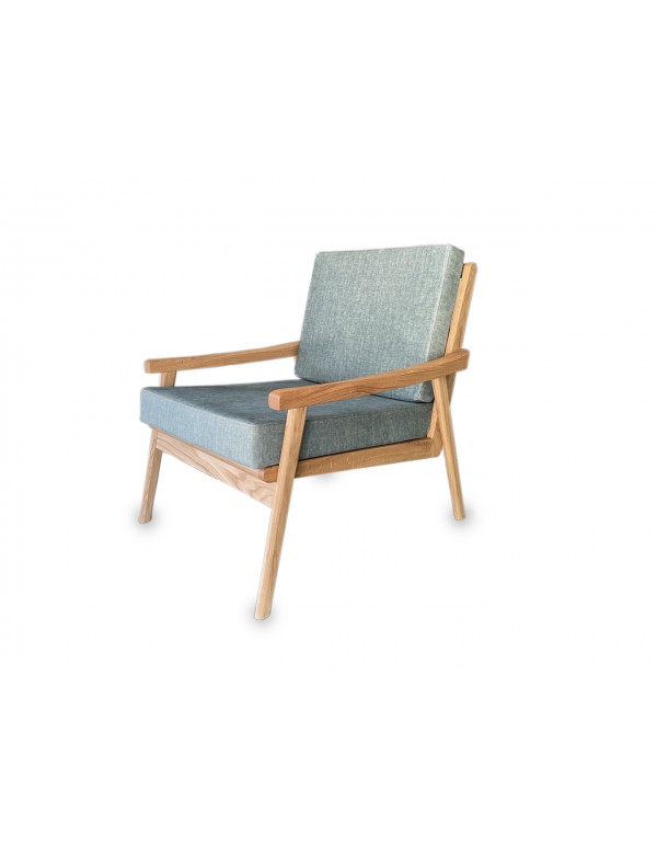 Single upholstered armchair "Urban" 760x680x860 natural oak